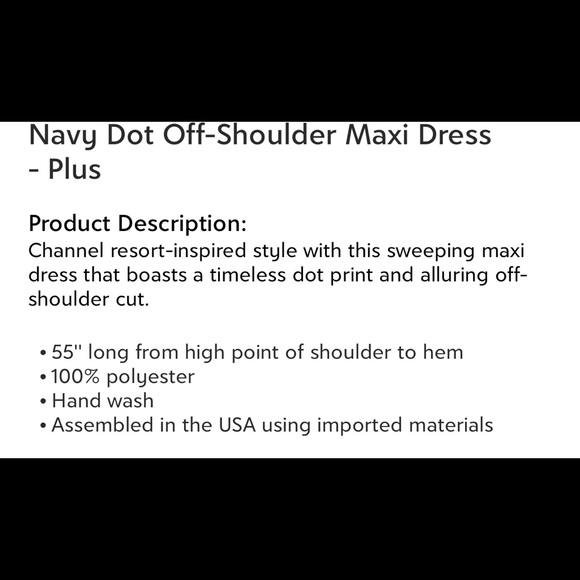 Polka Dot Off the Shoulder Dress - final markdown - Picture 6 of 6